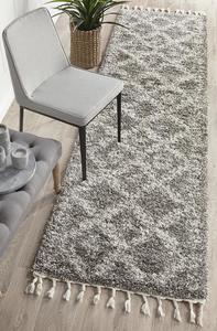 Roomvo: Jesper Bohemian-Style Grey Runner Rug