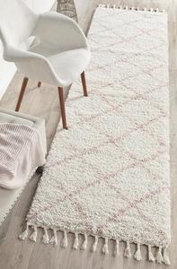 Roomvo: Bella Pink Fringed Runner Rug