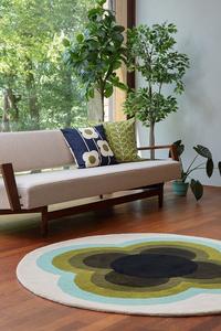 Orla Kiely: ORLA KIELY SUNFLOWER OLIVE 060007 Round