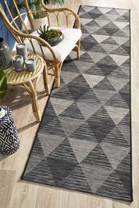 Terrace Geo Rug Black Runner