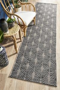 Outdoor Rugs: Terrace Fern Trellis Rug Black Runner