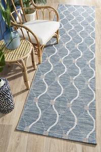 Terrace Denise Trellis Rug Blue Runner