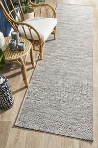 Outdoor Rugs: Terrace Clara Diamond Rug Natural Runner
