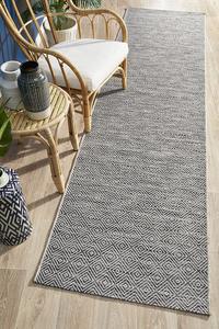 Outdoor Rugs: Terrace Clara Diamond Rug Grey Runner