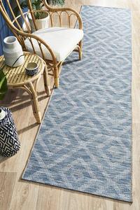 Terrace Clara Diamond Rug Blue Runner