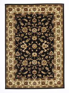 Ped Friendly: Sydney Classic Rug Black with Ivory Border