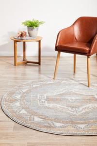 Aegina Grey Round Rug