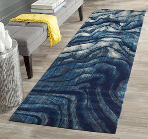 Heliya Modern Indigo Runner Rug