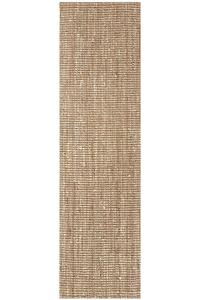 80x300cm: Hand Loomed Wool and Jute Natural Runner Rug