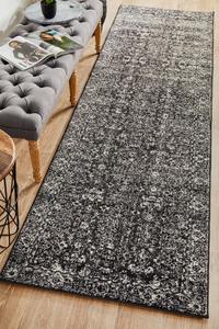 80x500cm: Esme Estella Charcoal Transitional Runner Rug