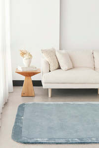 170x120cm: Hand-Tufted NZ Wool & Viscose Blue Rug