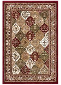 Power loomed Royal Red Garden Rug-528