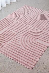 Power Loomed Marina Dior Pink Rug