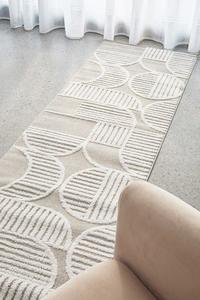 Top Ex: CONTEMPORARY PLAIN & TEXTURED LEO-MIXED RUG RUNNER