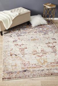 Sharzad Vintage Look Brown Multi Rug