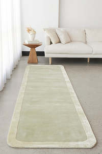Natural Color: Hand-Tufted NZ Wool & Viscose Rug Sage Runner Rug