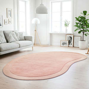 Asymmetrical Blush 100% NZ Wool Rug