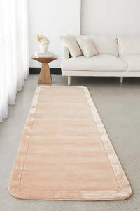 20 Percent Collection: Hand-Tufted NZ Wool & Viscose Nude Runner Rug