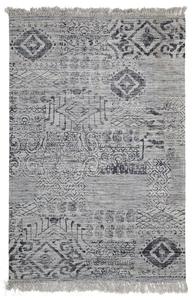 Scandinavian Style Viscose and Cotton Blue Rug-225X155cm