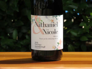 Personalised Wine: Personalised Wedding Wine - Pink