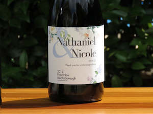 Personalised Wedding Wine - Blue