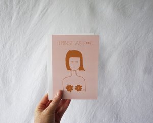Feminist As F k Postcard