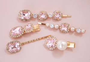 Coco Hair Clip Set - Rose