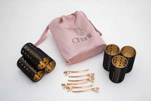 Charlii Quick Grip Rollers Hair Accessories: CHARLII -  The Volume Set - Xtra Wide Quick Grip Rollers Black/Gold