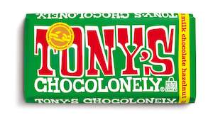 Chocolate: Tony's Chocolonely Milk Chocolate Hazelnut Bar