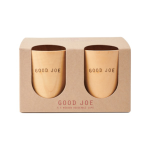 Good Joe Wooden Cup 4-pack