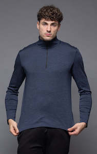 Mens Hoodie: 320GSM MERINO 1/4 ZIP