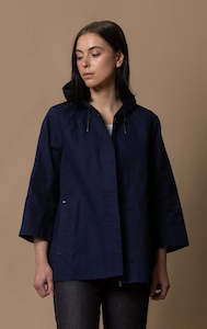 Womens Coat: WAXED COTTON SWING SHELL