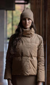 Womens Coat: HIGH COLLAR DOWN JACKET