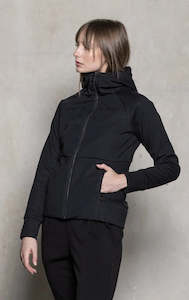 Womens Hoodie: LAMINATED SOFTSHELL HOODY