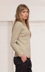 Clearance: 12GG BRUSHED MERINO FUNNEL NECK PULLOVER - CLEARANCE
