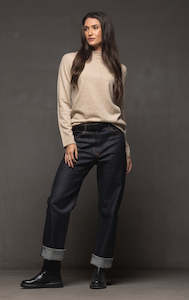 12GG BRUSHED MERINO FUNNEL NECK PULLOVER