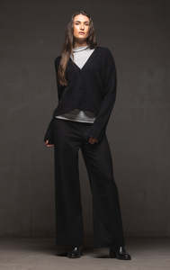 3GG CROPPED MERINO CARDIGAN - CLEARANCE