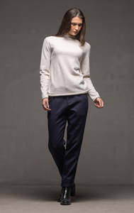 WOOL BLEND STRAIGHT LEG TROUSER - CLEARANCE