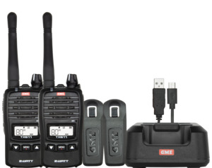 TX677TP 2 WATT UHF CB HANDHELD RADIO - TWIN PACK - Alcom Communications