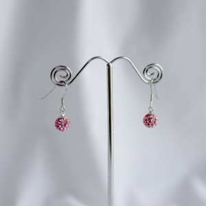 Crystal 'disco ball' Pink Earrings