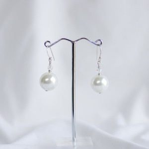 Products: Pearl and Swarovski Dangle Earrings