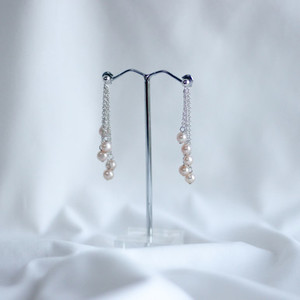 Pink Freshwater Pearl Cluster Earrings