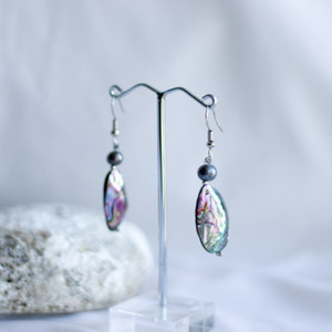 Paua Shell and Pearl Earrings
