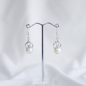Art Nouveau Inspired Pearl Earrings