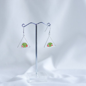 Triangle Enamel Earrings