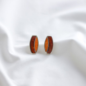 Oval Amber Earrings