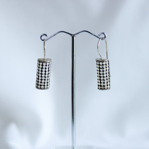 Rectangle Silver Earrings