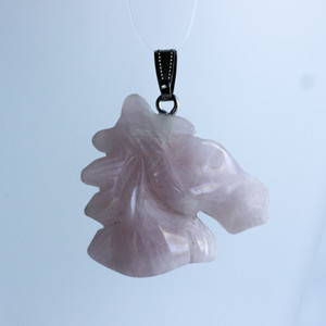 Rose Quartz Horse Pendant