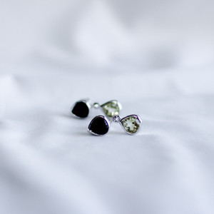 Smokey Topaz and Lime Quartz Studs