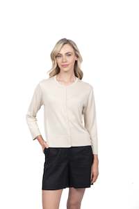 Ladies - Knitwear: Bella Gold Shimmer Cardigan